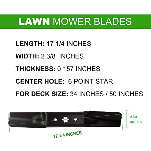 ILONPA (6) Lawn Mower Blades for MTD Cub Cadet 742-05052A 942-05052A RZT L50 S50 XT1 LT50 GT50 50" Deck - Grill Parts America