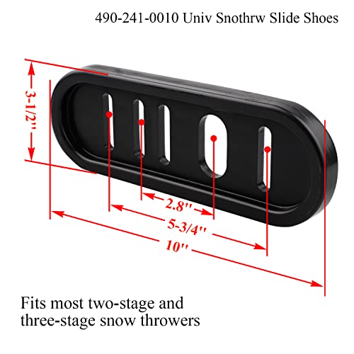Mowtiler 490-241-0010 Snowblower Skid Shoes for Universal Snow Thrower with Shear Pins Carriage Bolts - Grill Parts America