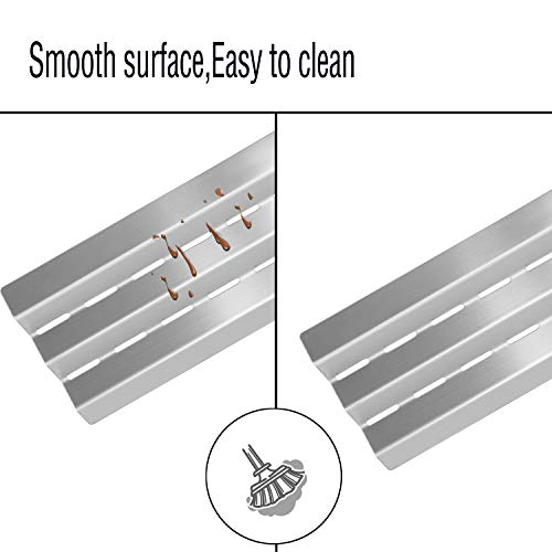 Kalomo Stainless Steel Grill Heat Plates Shield Flame Tamer, 17-9/16" BBQ Gas Grill Replacement Parts for Lowes, Perfect Flame 276964L, Huntington 6561-64, GrillPro 224069, Broil King, Broil-Mate - Grill Parts America