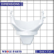 Whole Parts 241681901 Refrigerator Ice Actuator (White In Color) - Compatible with Frigidaire, Crosley, Gibson, White Westinghouse - Non-OEM Appliance Parts & Accessories - 2 Yr Warranty - Grill Parts America