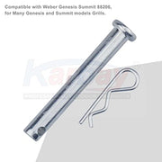 88206 Hdwe Lid to Firebox Assy/Grill Lid Assembly Hardware Kit Compatible with Weber Genesis Summit 88206, Fits Many Genesis and Summit Models Grills. (2 PCS) - Grill Parts America