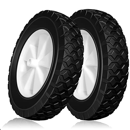 [2 Pack] 8 Inch Wheels Replacement 8mm, Lawn Mower Wheels Replacement, Grill Wheels Replacement, Wheels Replacement Parts - Grill Parts America