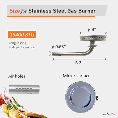 Gas Burner with Screw Replacement for Masterbuilt MB20051311 30-inch Propane Smoker - Grill Parts America