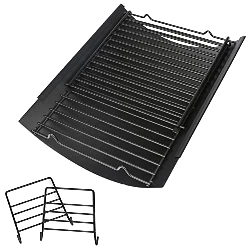 Hisencn 15"- 27" Adjustable Ash Pan/Drip Pan for Chargriller 5050 5072 5650 E1224 1224 1324 2121 2222 2727 2828 2929 2123 Charcoal Charbroil 17302056, with 2 Pack Fire Grate Hangers Replacement Parts - Grill Parts America