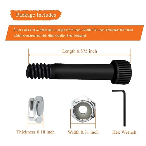 WFCYX 2 Set Replacement 74072 Auger Motor Shaft Nut & Bolt, Fit for Traeger, Pit Boss, Z-Grills, Rec Tec and Most Wood Pellet Grills & AC Pellet Grill Shaft Nut & Bolt of Auger Motor - Grill Parts America