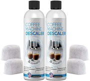 Keurig Compatible Descaling Solution (2 Bottles, 4 Uses Plus 4 Filters) - Universal Descaler Cleaner Concentrate Kit Compatible With All Keurig 1.0 & 2.0 K-Cup Pod Machines and Espresso Machines - Kitchen Parts America