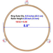 Jolaxy 8.8" Microwave Turntable Ring with 15 mm Rollers, 8 3/4" Microwave Oven Tray Support, Glass Plate Rotating Roller Ring, Ring Outer Dia. 8.8 inches (22.3 cm), Roller Height 19/32 inch (15 mm) - Grill Parts America
