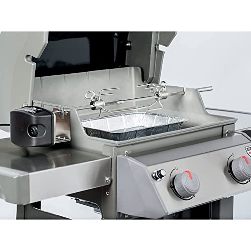 Weber 7659 Rotisserie Spirit/Spirit II/Genesis Grills Bundle with Cuisinart 3D City Collection Rome Cutting Board + Grill Cover Barbecue Waterproof Outdoor Protection - Grill Parts America