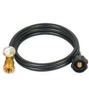 SHINESTAR 5FT Propane Extension Hose with Gauge, Propane Tank Extension Hose for RV, Gas Grill, Stove, Heater, Fire Pit and More - Grill Parts America