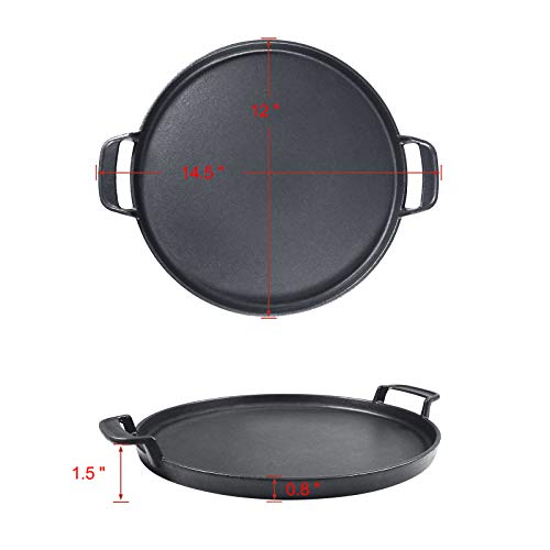 Hisencn 7421 Gourmet BBQ System Griddle for Weber Original Kettle Premium 22 1/2 inch Charcoal Grill, Cast Iron 12" For 22.5'' Smokers, Performer Premium Grill - Grill Parts America
