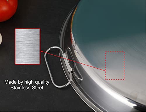 lxkj Stainless Steel Drip Pan, Perfect for Big Green Egg, Kamado Joe Classic Joe, Acorn & Weber Grills & Smokers, Baking Tray, Salad Plates, 13" Diameter Round, Reusable and Easy to Clean - Grill Parts America