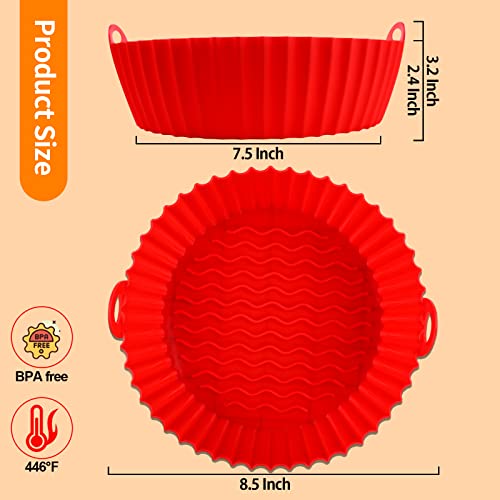 3-Pack Air Fryer Silicone Pot, 8.5 Inch Air Fryer Basket - Kitchen Parts America