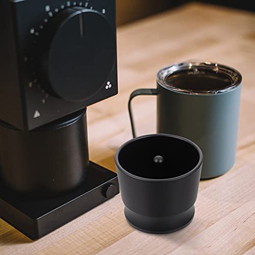 HEMOTON Coffee Dosing Cup Aluminium Alloy Powder Feeder Part Weighing Bean Cup Coffee Portafilter for 58mm Espresso Machine DIY Tools Black - Kitchen Parts America