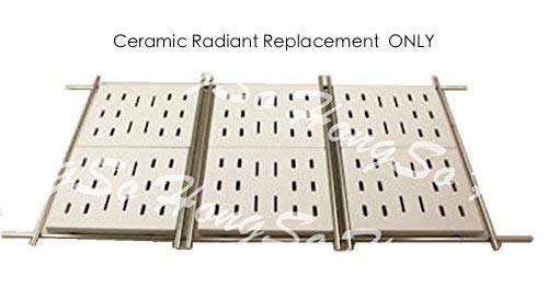 Hongso 8" x 7.25" Replacement Ceramic Radiant Flame Tamer, Heat Plate for Bakers and Chefs, SAMS & Turbo, Fiesta, Grand Hall Y0005XC, Member's Mark Gas Grill Models, CRG501 6-Pk - Grill Parts America