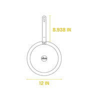 Lodge CRS12 Carbon Steel Skillet, Pre-Seasoned, 12-inch - Grill Parts America