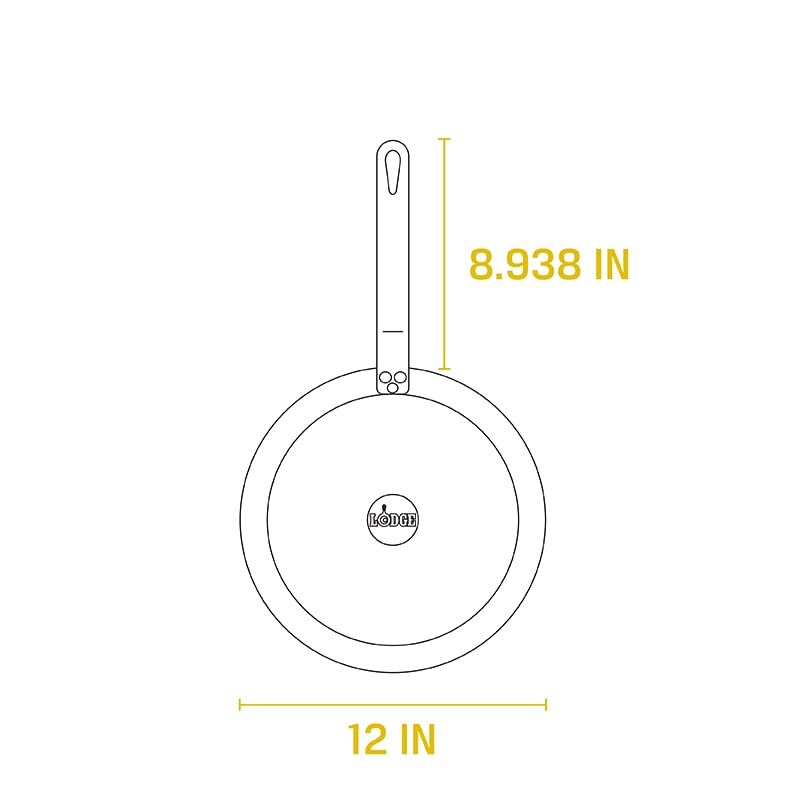 Lodge CRS12 Carbon Steel Skillet, Pre-Seasoned, 12-inch - Grill Parts America