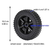 homfanseec G206-0025-W1 6 Inch Grill Wheels Replacement Parts with Cover for Charbroil Wheel Kit 463722403 463720115 463720114 463722715 Various Models BBQ Wheels 461611514 4156956(2pcs Black) - Grill Parts America
