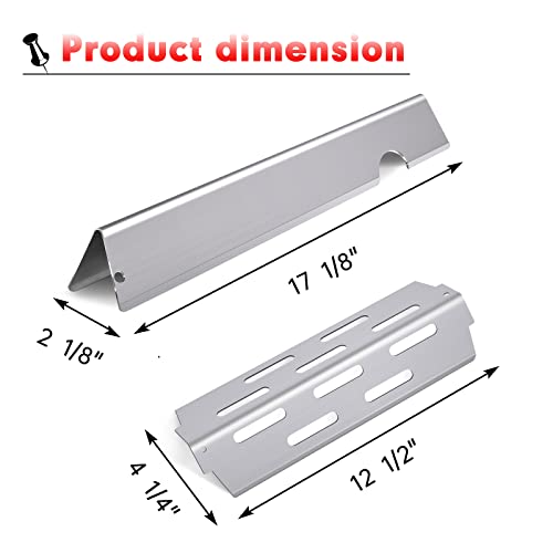 Cozilar Grill Flavorizer Bars Heat Deflectors BBQ Gas Grill Replacement Parts for Weber 66041, 66033, 66796, Weber Genesis II E-410, S-410, Genesis II LX E-440, S-440, 17” Stainless Steel Flavor Bars - Grill Parts America