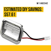 Upgraded W11462342 LED Light Module - Compatible Whirlpool KitchenAid Refrigerator - Replaces AP6989197 W10908166 - Features a Chrome Bezel and White Terminal Block - Easy Home Improvement - Grill Parts America