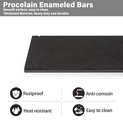 GARNETIN 7636 15.3" Flavorizer Bars and 69787 18" Grill Burners for Weber Spirit I&II 300 Series Spirit E310 S310 E320 S320 E330 S330 SP-330 Replacement Parts with Front Control Knobs - Grill Parts America