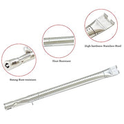 Grill Parts for Dyna-Glo Dyna-Glo 5 Burner DGH474CRP DGH483CRP DGH485CRP, Dyna-Glo 4 Burner DGH450CRP Dyna-Glo 3 Burner DGH373CRP, Porcelain Heat Plate Stainless Steel Burner for Revoace GBC1793W - Grill Parts America