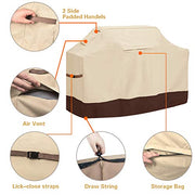Vailge Grill Cover,58-inch Waterproof BBQ Cover,600D Heavy Duty Gas Grill Cover, UV & Dust & Rip & Fading Resistant,Suitable for Weber, Brinkmann, Char Broil Grills and More,Beige - Grill Parts America