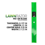 8TEN LawnRAZOR Mower Blade Set for Bobcat Wright 112111-03 112243-03 71440003 61 inch Deck (High Lift) - Grill Parts America