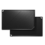 Hisencn Cast Iron Griddle, Nonstick Reversible Griddle for Gas Grill, Cast Iron Griddle Plate for Gas Stove Top, Oven, Outdoor Grill or Campfire (16.45'' x 9.45'') - Grill Parts America