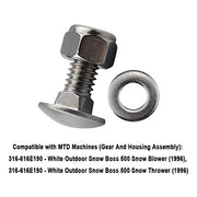 784-5581A Carriage Bolts Nuts Kits Compatible with MTD Snow Blower fits 784-5581A 790-00120-0637 Shave Plate Scraper Bar (5/16-18) 5/8" and More, Replaces 712-3010, 736-0242, 710-0260 - 4 Pack - Grill Parts America