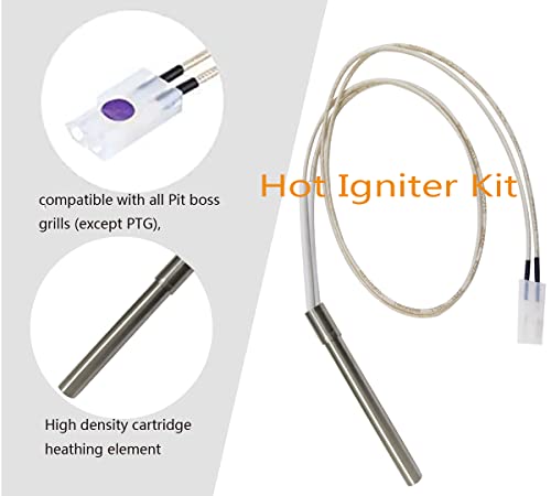 Replacement Parts Hot Igniter Kit, Compatible with Pit boss Pellet Grill and Camp Pellet Grill, igniter Comes with one Fuses - Grill Parts America