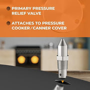 Vent Pipe for Pressure Regulator Weight Replacemnt for All American 21.5qt,30qt,41qt Pressure Cooker/Canner,Pressure Canner Parts Fits for All American Pressure Canner Weight,for Pressure Relief Valve - Grill Parts America