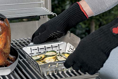 Weber Small Stainless Steel Vegetable Basket,Silver - Grill Parts America