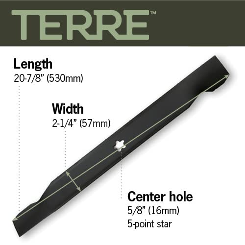 Terre Products, 2 Pack High Lift Lawn Mower Blades, 42 Inch Deck, Compatible with Craftsman LT1000, LT2000, Ariens, Husqvarna, Poulan, Snapper, Sears, Replacement for 138971, 134149, 138498, 532138971 - Grill Parts America