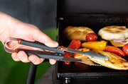 Blackstone 5294 Foldable 2 Piece Hamburger Spatula Flipper and 1 BBQ Tong-Flex Fold Model Stainless Steel-Easy to Carry and Clean Griddle Accessories Tool Set, Black, Orange - Grill Parts America