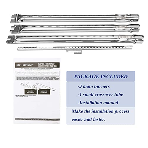 Utheer Grill Parts with 7636 Flavor Bars, 69787 Grill Burner and Ignitor Wire Kit for Weber Spirit and Spirit II 300 Series with Front Control, Spirit E310, E320, E330, S310, S320, S330 Gas Grills - Grill Parts America