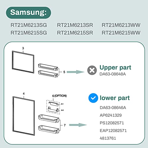 DA63-08646A Refrigerator Door Bin Compatible with Samsung RT21M6213, RT21M6215, etc, Refrigerator, Part number : EAP12082571, PS12082571, AP6241329, 4813761 - Grill Parts America
