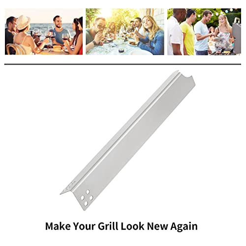 Zemibi Heat Plate for Brinkmann 810-6680-S, Stainless Steel Replacement Parts BBQ Heat Shield Tent 810-6680S, 6 Pakc Flavorizer Bars, 15 1/16" x 2 5/16" - Grill Parts America