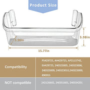 240323002 Refrigerator Door Bin Shelf Compatible with Frigidaire or Electrolux, Bottom 2 Shelves on Refrigerator Side, Clear, Double Unit, Replaces PS429725, AP2115742 - Grill Parts America