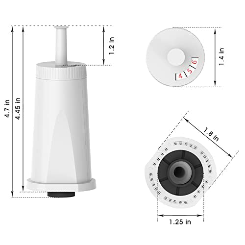 Possiave 2-Pack Breville Espresso Machine Water Filter for Breville BES880, BES990 Oracle Touch, and BES878, BES920, BES980 Espresso Coffee Machine, Replaces Part #BES008WHT0NUC1 - Kitchen Parts America