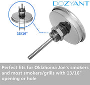 3 1/8 inch Charcoal Grill Temperature Gauge, Accurate BBQ Grill Smoker Thermometer Gauge Replacement for Oklahoma Joe's Smokers, and Smoker Wood Charcoal Pit, Large Face Grill Temp Thermometer - Grill Parts America