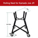Quantfire Rolling Cart for Kamado Joe Junior 13.5" Grill Stand for Kamado Joe Accessories, Rolling Nest with Heavy Duty Locking Caster Wheels Powder Coated Steel for Smoker Kamado Grill Stand Black - Grill Parts America