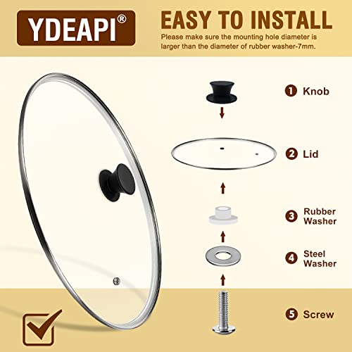 Universal Pot Lid Replacement Knobs, Ydeapi Silicone Pan Lid Holding Handles, Heat Resistant, Non-Slip Handle - Kitchen Parts America