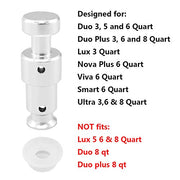 Alamic Replacement Float Valve for Instant Pot Duo 3, 5, 6 Qt, Duo Plus 3, 6 Qt, Ultra 3, 6, 8 Qt, Lux 3 Qt - 2 Float Valves 4 Silicone Caps - Kitchen Parts America