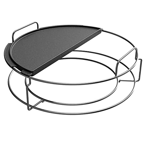 Cast Iron Plancha Griddle Half-Moon, for 2XL XL Egg - Grill Parts America