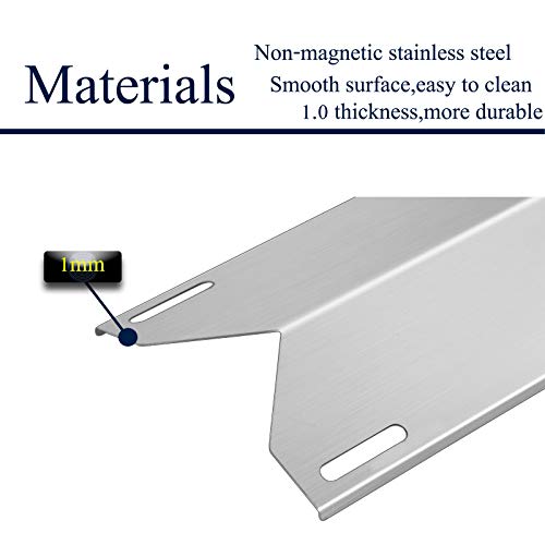 Folocy BBQ Gas Grill Replacement Parts, Stainless Steel Heat Plate Shield Heat Tent Burner Cover Kit for Jenn-Air 720-0062, Members Mark 720-0586A, Nexgrill 720-0063, Costco Kirland, 17 3/4" X 6 3/8" - Grill Parts America