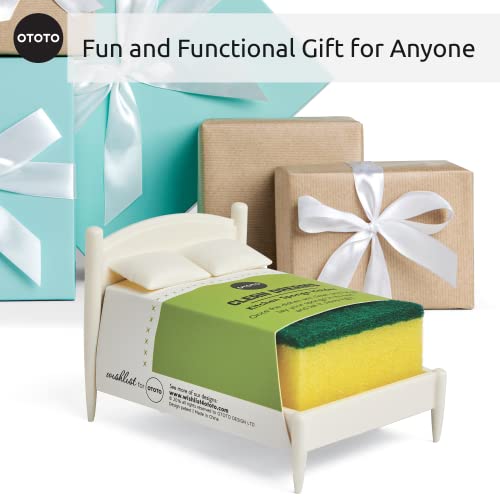 OTOTO Clean Dreams Kitchen Sponge Holder - Plastic Dish , Fits Any Standard Size Scrubby - Decor, and Unique Gift Idea - - Grill Parts America