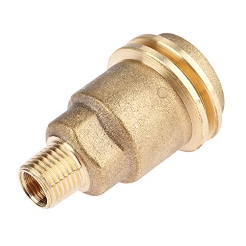 Male 5042 QCC1 Nut Propane Gas Fitting Hose Adapter with 1/4 Inch Male Pipe Thread, Propane Quick Connect Hose Adapters Fittings, Solid Brass Outdoor Cooking Propane Adapter - Grill Parts America