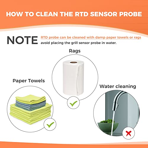 MOOTVGOO RTD Temperature Probe Sensor Replacement for Camp Chef Wood Pellet Smoker Grills, Replace Part Number PG24-44 - Grill Parts America