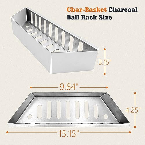 Char-Basket Charcoal Briquet Holders Replacement for Weber 22-1/2-inch Kettle Grills, Char-Basket Charcoa fits for Weber's One Touch and Master Touch Charcoal Grills - Grill Parts America