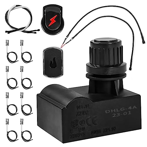 Uniflasy Grill Igniter Kit,Electronic Ignition Module and Switch Button with Wires for Charbroil Ignitor, Replacement for CharBroil Ignition Systems and Most CharBroil Gas Grills,5 Outlets - Grill Parts America